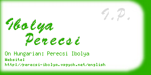 ibolya perecsi business card